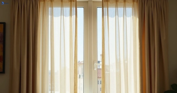 Dull dusty drapes in south-turramurra-nsw before professional cleaning
